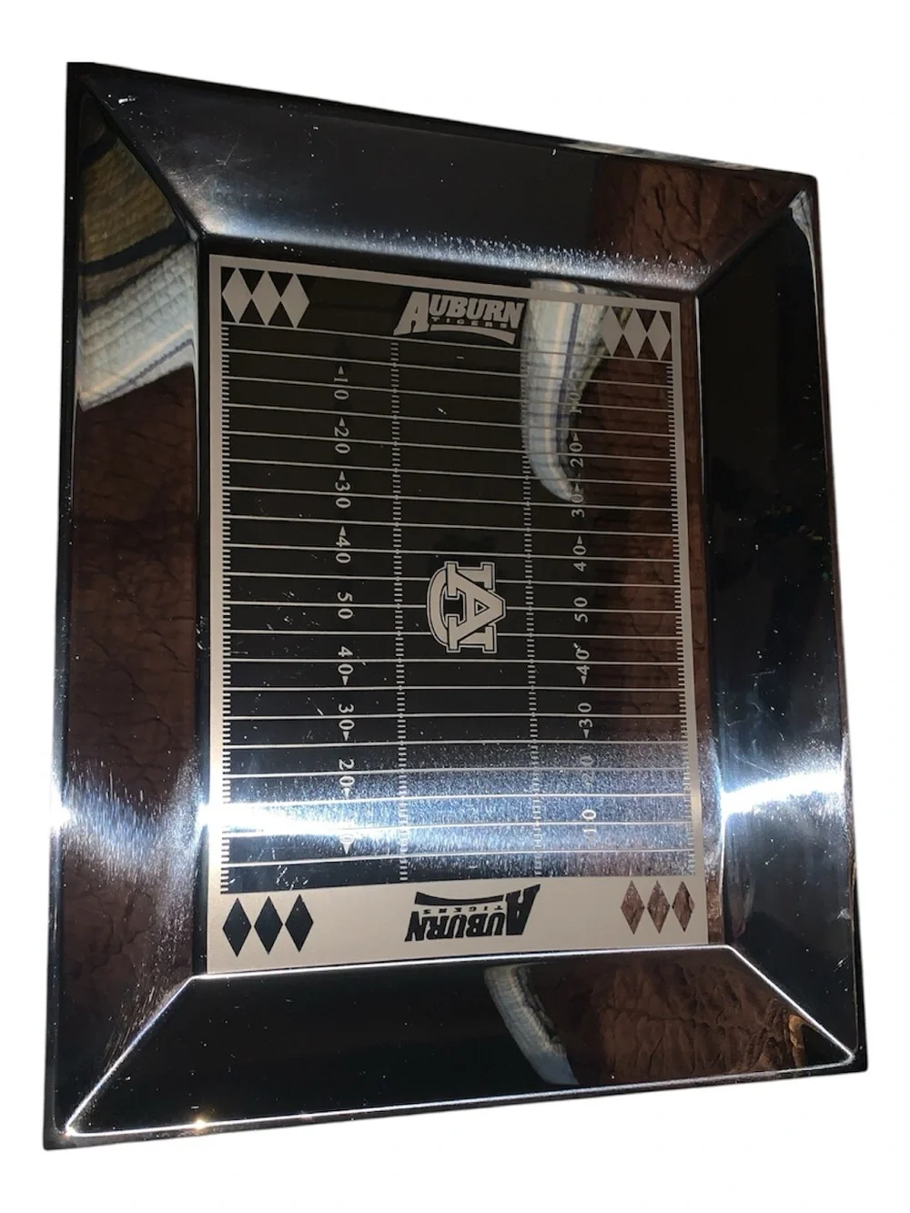 University of Auburn football Field Stainless serving Platter